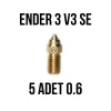 5 Adet - CSA Ender 3 V3 SE Nozzle (0.6)