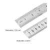 50cm ( 20 inch ) - Çift Taraflı Paslanmaz Çelik Metal Cetvel - Kalınlık 1mm