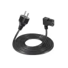 C13 Power Güç Kablosu - 90 Derece L Tip Sağ Açılı - Standart Power Kablosu - 1.8 mt