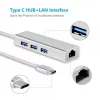 Type C To 3 Port Usb 3.0 Hub Çoklayıcı Ethernet Macbook