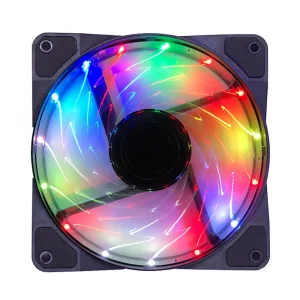 12Cm Kasa Fanı 3D 15 Led Rgb Soğutucu Fan Sessiz Renkli Işıklı