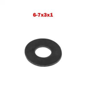 6-7X3X1 Plastik Rondela Siyah - 50 Adet