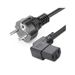 C13 Power Güç Kablosu - 90 Derece L Tip Sağ Açılı - Standart Power Kablosu - 1.8 mt