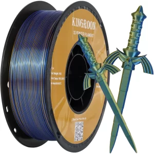 Kingroon PLA Silk Çift Renk Filament Mavi Altın