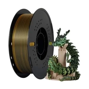 Kingroon PLA Silk üçlü renk Filament - Altın Yeşil Siyah - 1,75 - 1KG