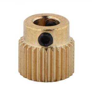 Mk8 Extruder 20 Diş 5mm Pirinç Özel Tel Besleme Ekstrüzyon Tekerleği Dişlisi