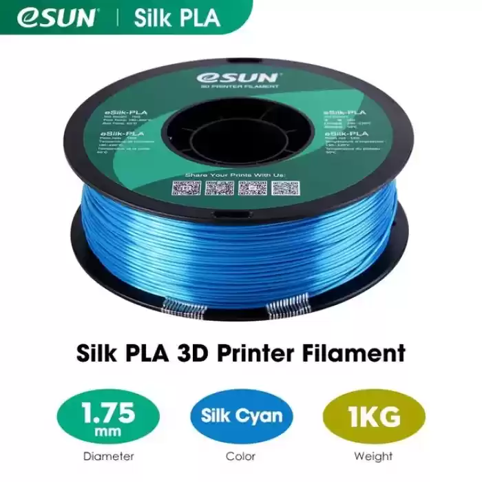Esun Silk Turkuaz Pla+ Fi̇lament 1.75mm 1kg