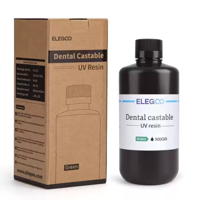 ELEGOO Dental Castable UV Reçine 0.5 Kg - Yeşil
