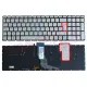 HP Pavilion 15-aw, 15-aw000, 15-aw100 Notebook Klavye Işıklı (Gümüş TR)