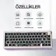 CIDOO ABM067 Nebula Esports RGB Mekanik 3 Mode Kablosuz Klavye KİTİ (MOR)