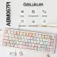 CIDOO ABM067 Nebula Esports RGB Mekanik 3 Mode Kablosuz Klavye (PEMBE)