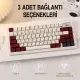 CIDOO ABM081 Stellar Esports RGB Mekanik 3 Mode Kablosuz Klavye (IVORY COFFY)