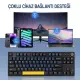 CIDOO ABM084 Esports RGB Mekanik 3 Mode Kablosuz Klavye (SARI SİYAH)