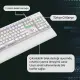Node Game Nova ND-MK-104WB Mekanik Rainbow Işıklı Klavye Beyaz (Blue Switch)