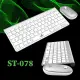 Steep Solid ST-078 Bluetooth Türkçe Klavye - Mouse Set (Gümüş)