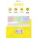 Apex Rainbow 11Mod Aydınlatma Kablolu TR Double Shot Full Anti-Ghosting Mekanik Oyuncu Klavyesi