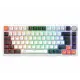 Gameagle Strike Compact V2 Rainbow Kablolu TR Layout Mekanik Oyuncu Klavyesi Beyaz Red Switch