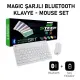 Steep Solid Magic Şarjlı Bluetooth Klavye - Mouse Set (Beyaz TR) STEEPKM1W