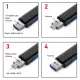 Type-C + Micro USB Kart Okuyucu Hub - 1x MicroSD, 1x USB Hub D-188