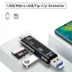 Type-C + Micro USB Kart Okuyucu Hub - 1x MicroSD, 1x USB Hub D-188