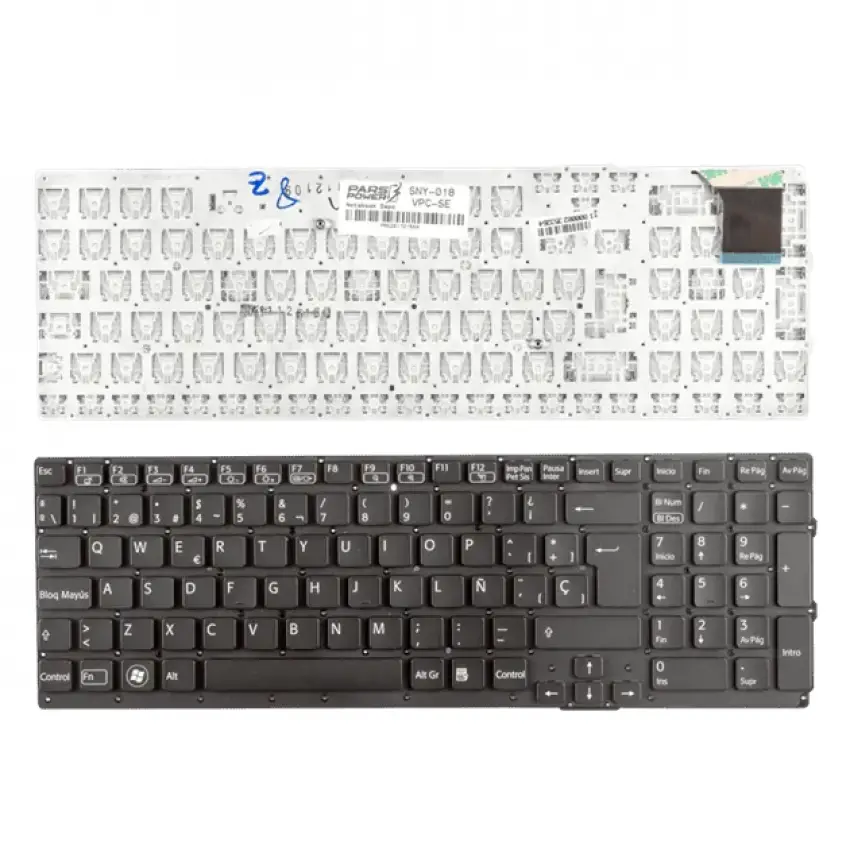 Sony Vaio VPCSE1V9R Notebook Klavye (Siyah ENG)