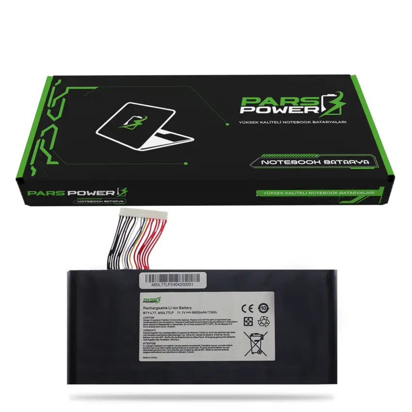 MSI WT72 6QL-648ES, 6QL-825FR Batarya - Pil (Pars Power)