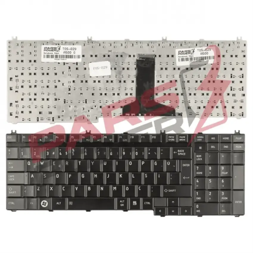 Toshiba Satellite L500D-10R, L500D-13U Notebook Klavye (Siyah TR)