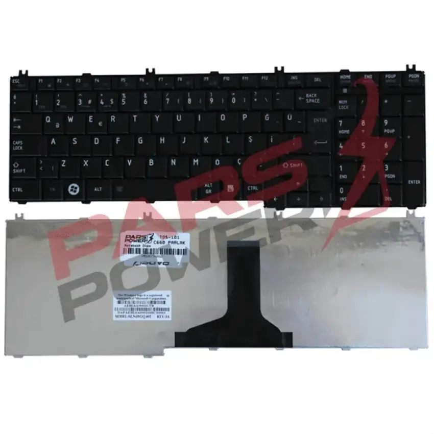 Toshiba Satellite C660-1WT, C660-1WW Notebook Klavye (Siyah TR)