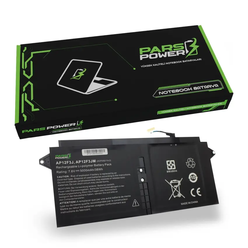 Acer Aspire S7 AP12F3J, MS-2364 Batarya - Pil (Pars Power)