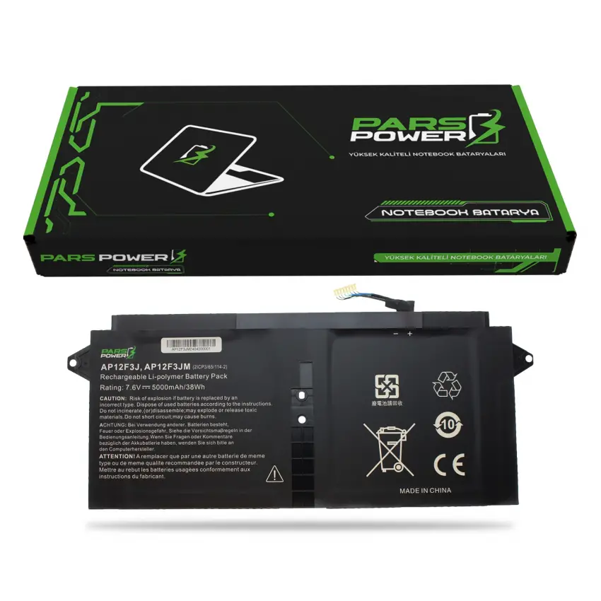 Acer Aspire S7 AP12F3J, MS-2364 Batarya - Pil (Pars Power)