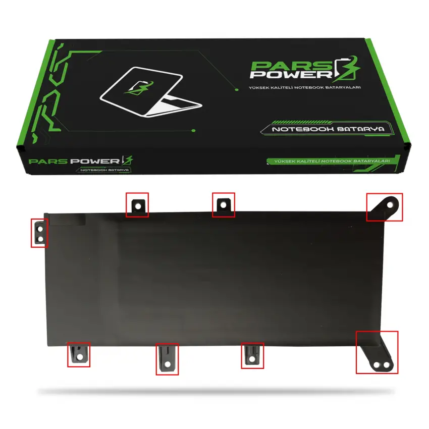 Asus A555UA, F555UA, K555UA Notebook Batarya - Pil (Pars Power)