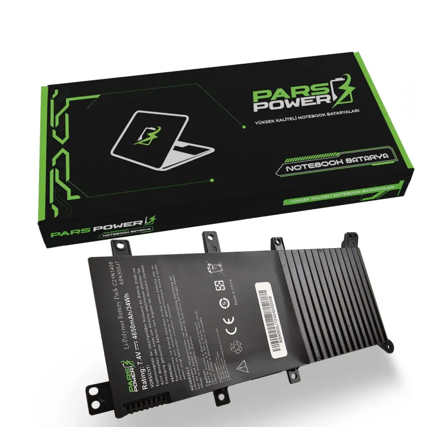 Asus A555UB, F555UB, K555UB Notebook Batarya - Pil (Pars Power)