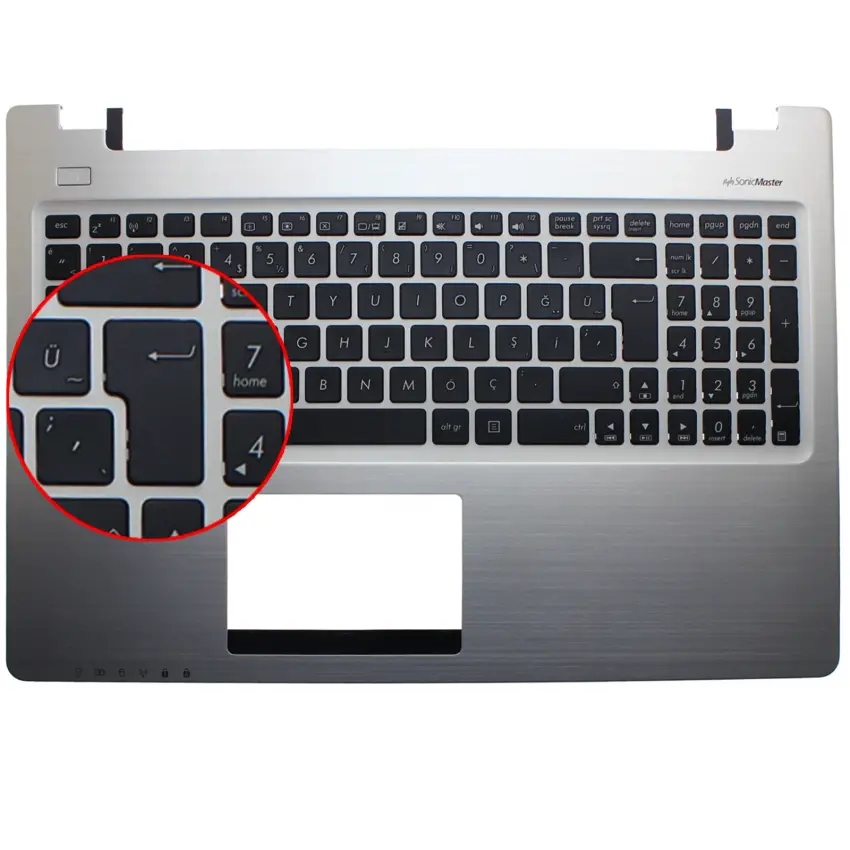 Asus S550CM-CJ026H, S550CM-CJ051H Üst Kasalı Klavye (Siyah TR)