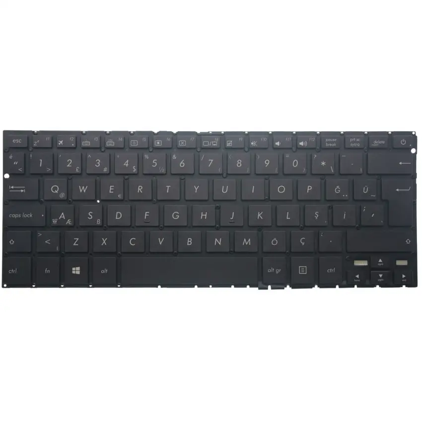 Asus ZenBook UX330UA, UX330CA Klavye Işıklı (Siyah TR)