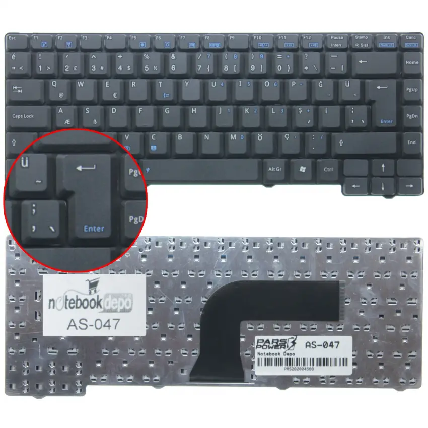 Asus A4, A7, F5 Klavye (Siyah TR)