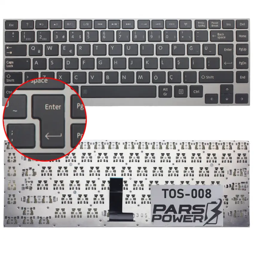 Toshiba Portege Z930-15C  Notebook Klavye (Siyah TR)