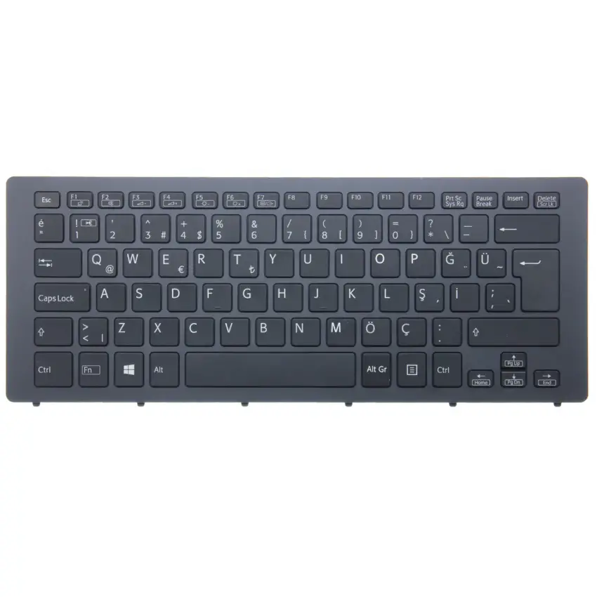Sony Vaio SVF15N290X, SVF15N2A4E Klavye Işıklı (Siyah TR)