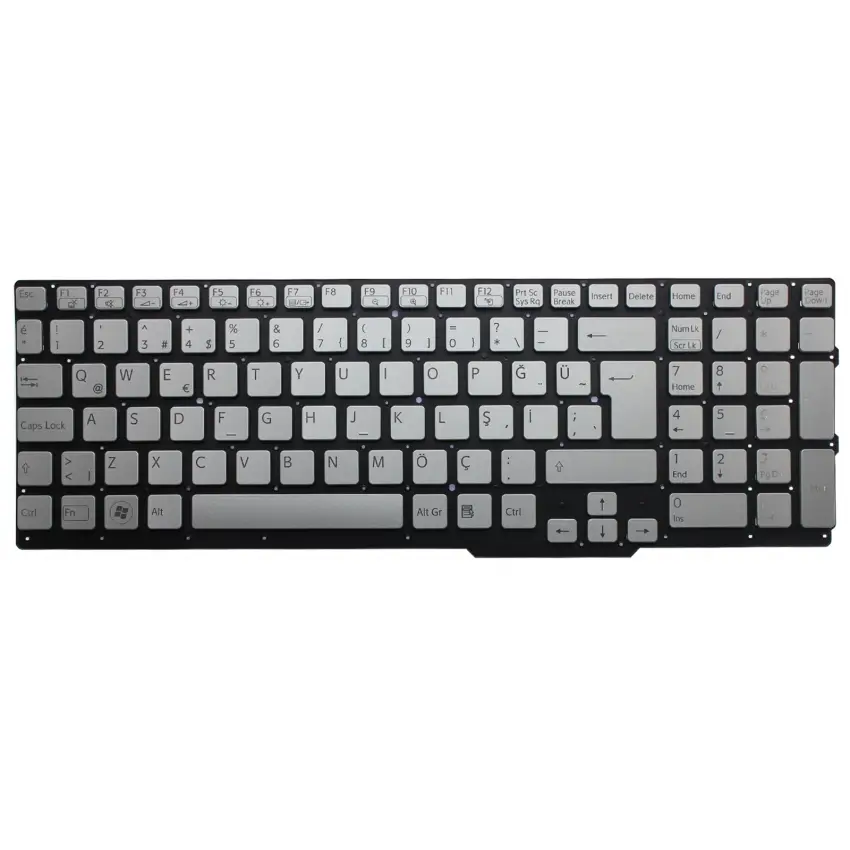 Sony Vaio S15 SVS15113FXS Klavye (Gümüş TR)