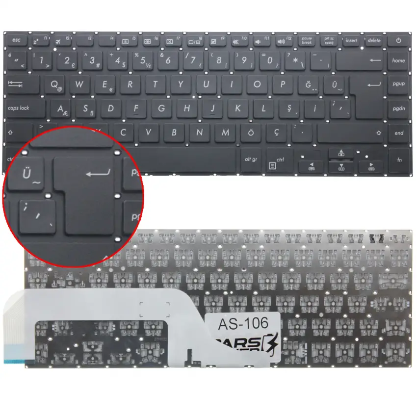 Asus Vıvobook 90NB0G02-R31TU0 Klavye (Siyah TR)