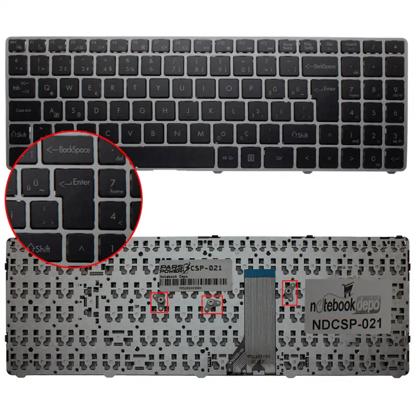 Exper MP-12K73US920, MP-12K76TQ-9202  Notebook Klavye (Siyah TR)