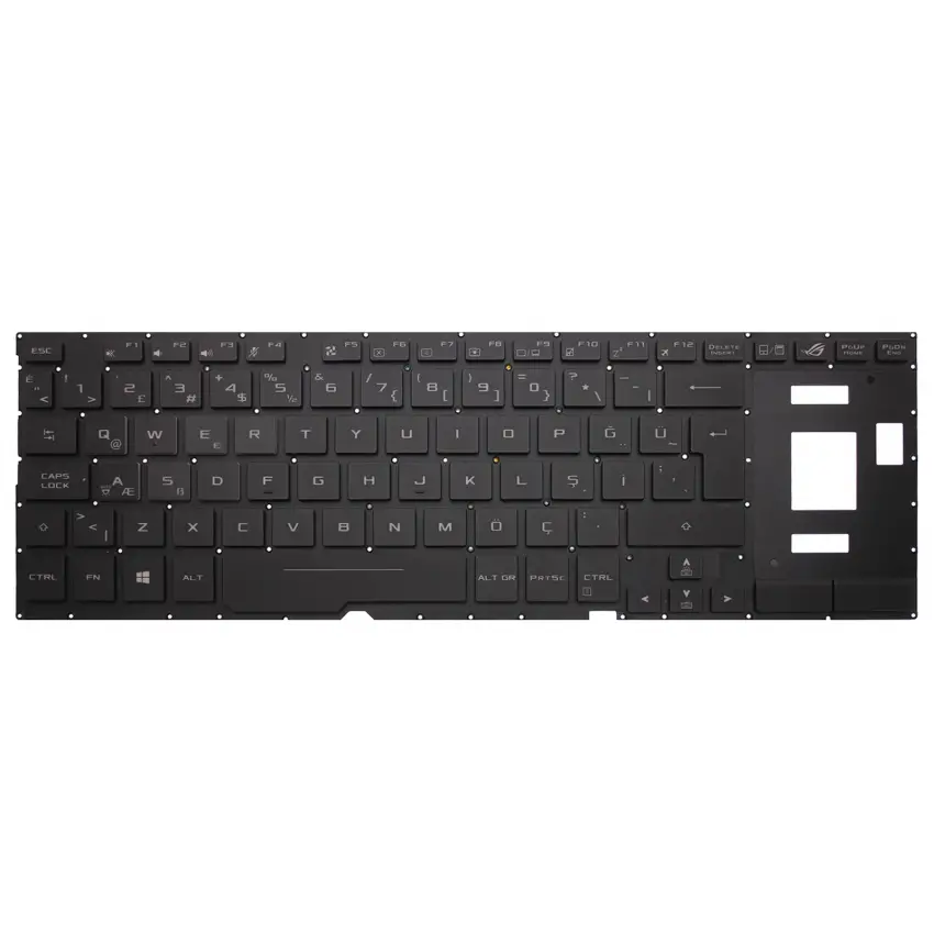 Asus Asus V161162A3 REV.H , V161162CK, SQNR221B0 Klavye Işıklı (Siyah TR)