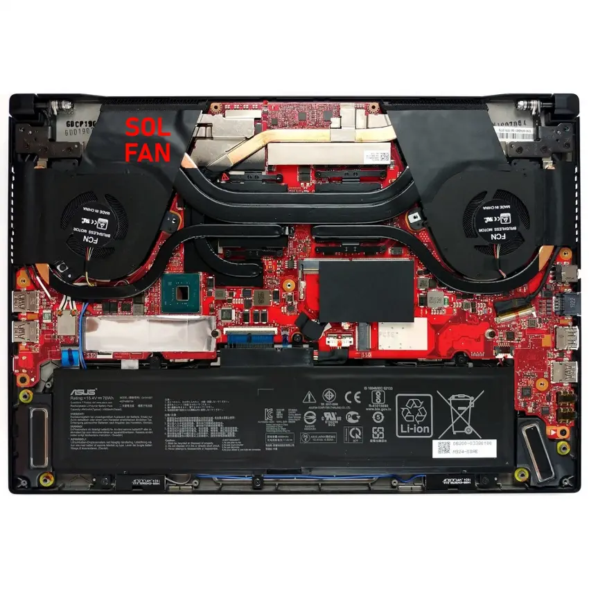 Asus ROG Zephyrus GX502LWS, GX502LXS VGA-GPU Fan - Ekran Kartı Fanı