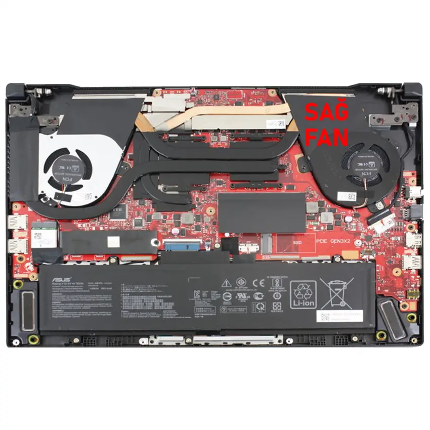 Asus ROG Zephyrus G15 13NR0210AM0901 CPU Fan - İşlemci Fanı