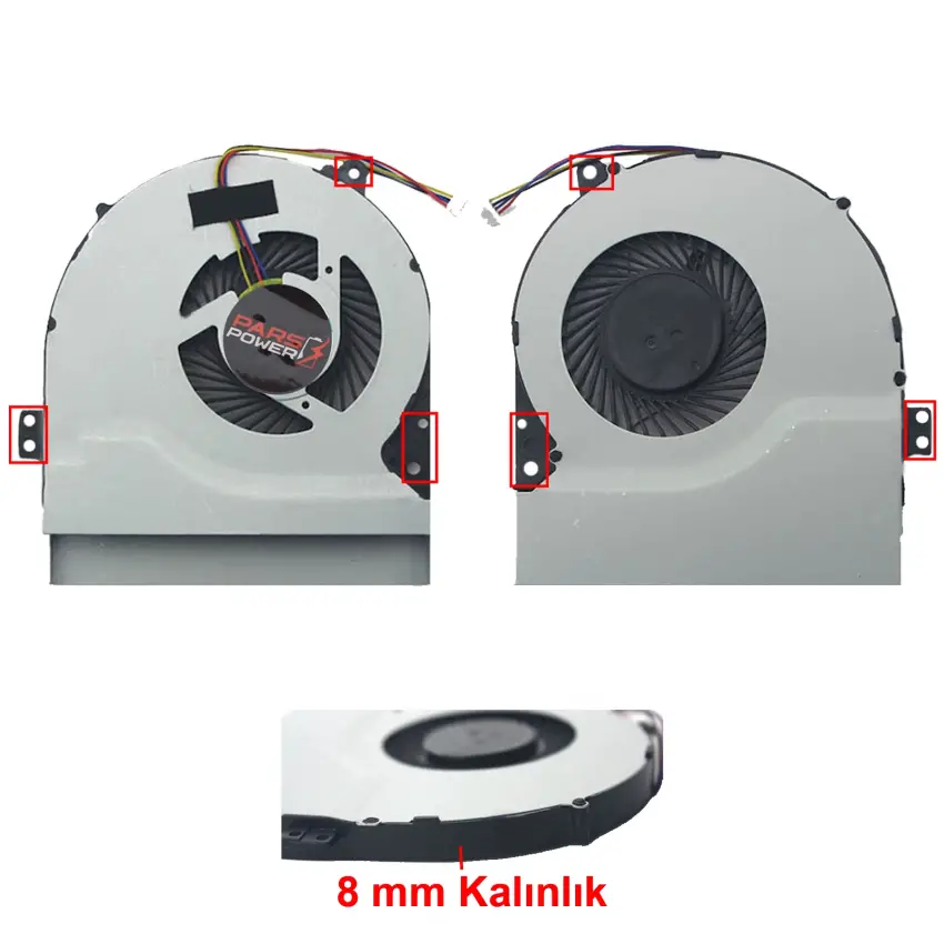 Asus X550VC-XO017H, X550VC-XO018H CPU Fan - İşlemci Fanı
