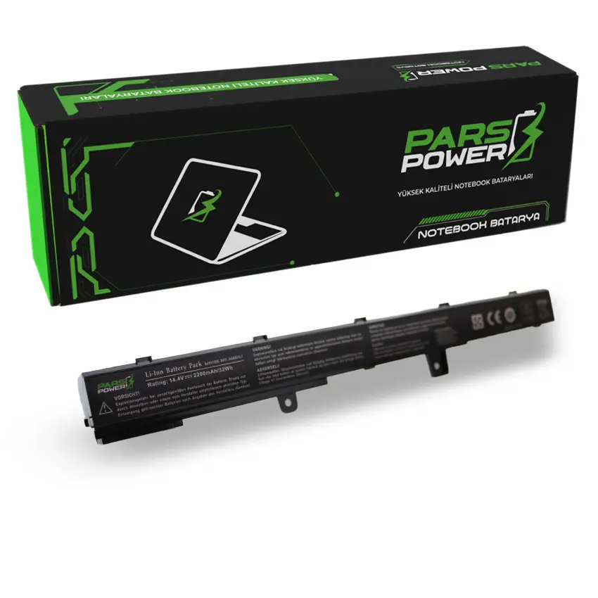 Asus X451CA, X451MAV, X551CA, X551MAV Notebook Batarya - Pil (Pars Power)