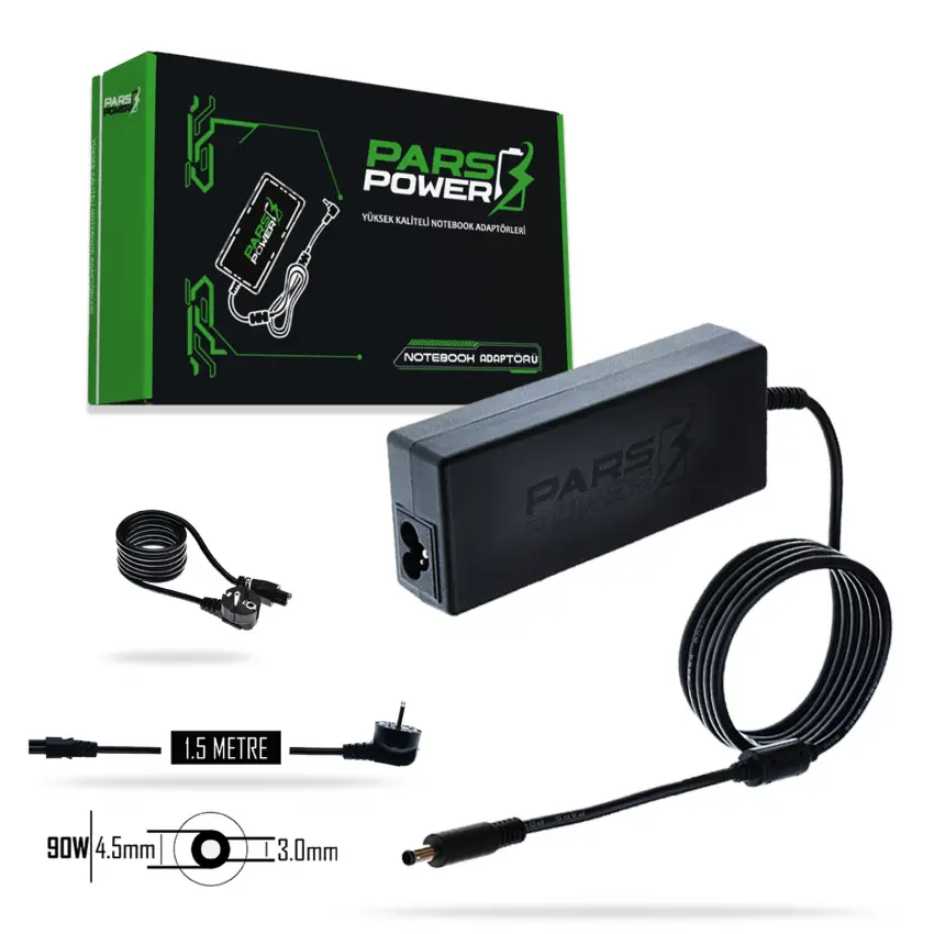 Dell Vostro 4.5x3.0 90W 19.5V 4.62A Adaptör Şarj Aleti-Cihazı (Pars Power)
