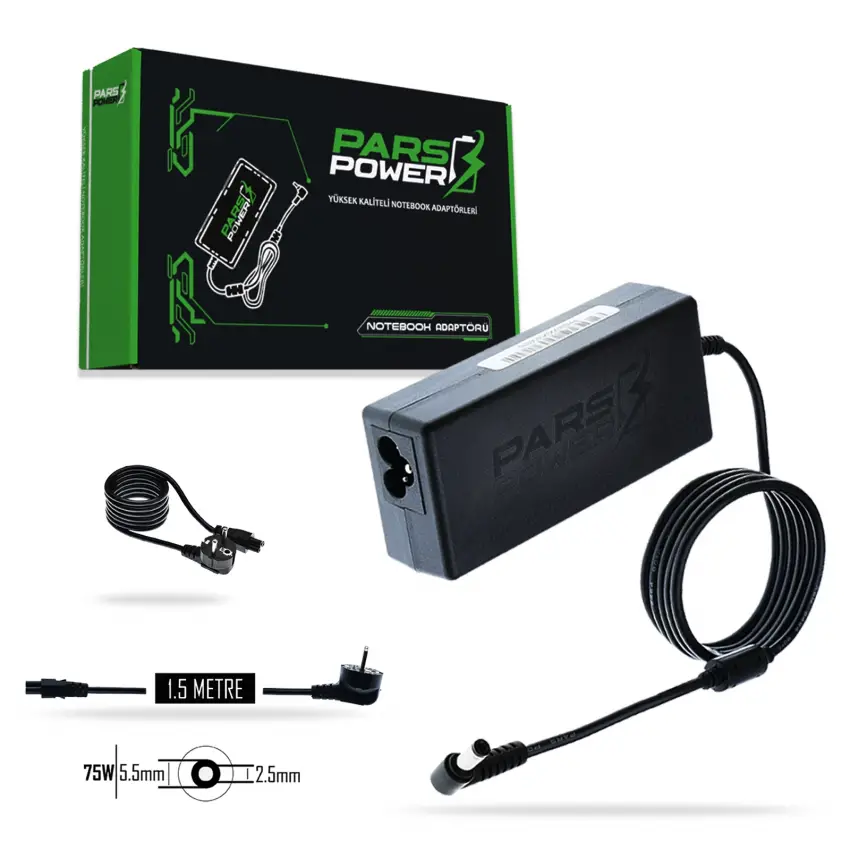 Toshiba Satellite L500-1W7, C655-122 Adaptör Şarj Aleti-Cihazı (Pars Power)