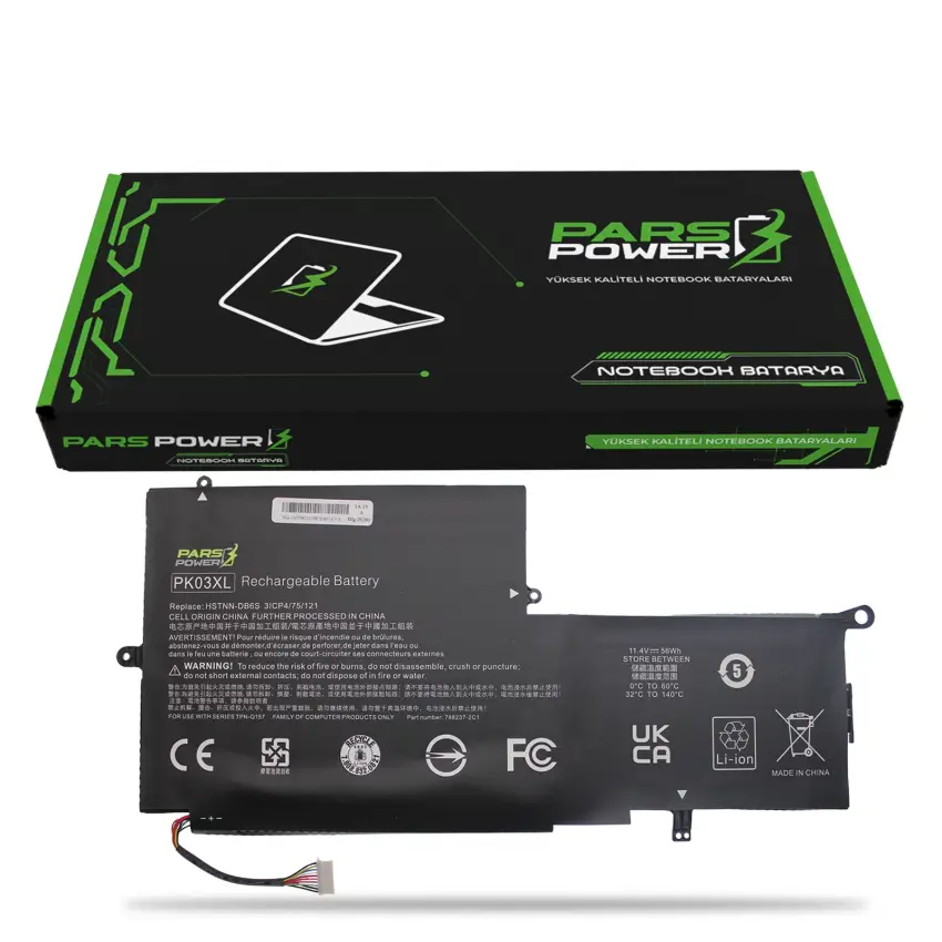 HP Spectre Pro x360 G2 (V1B00EA) Batarya - Pil (Pars Power)