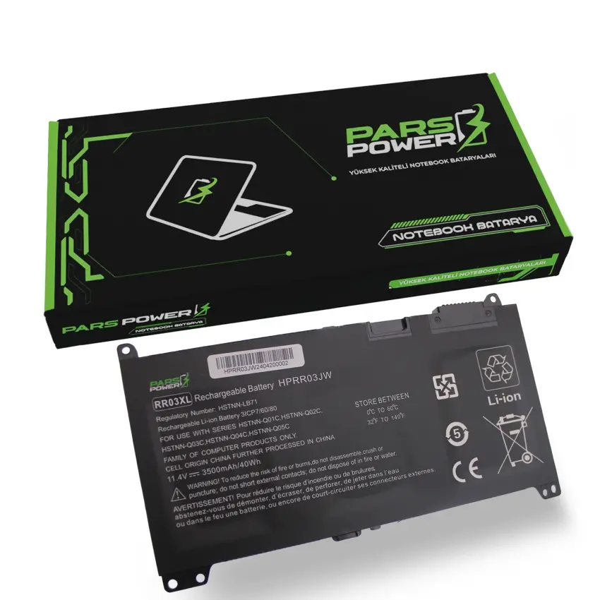 HP ProBook RR03XL, HSTNN-UB7C Batarya - Pil (Pars Power)