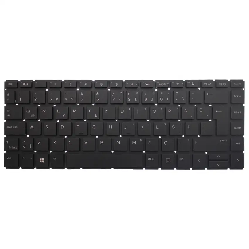 HP Probook 440 G6, 440 G7 Klavye Işıklı (Siyah TR)
